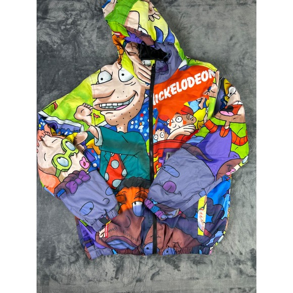 Members Only x Nickelodeon Rugrats Windbreaker Jacket Men's Size Medium - Picture 1 of 8
